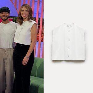 Zara Buttoned Waistcoat Top